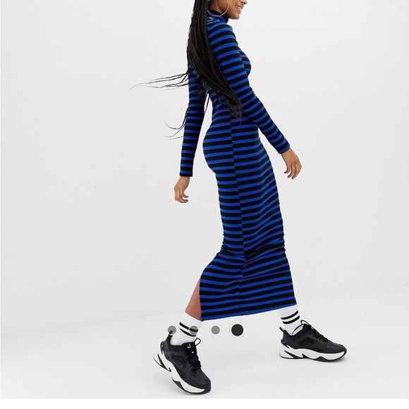 Collusion Ribbed Striped Bodycon Dress - Picture 6 of 9